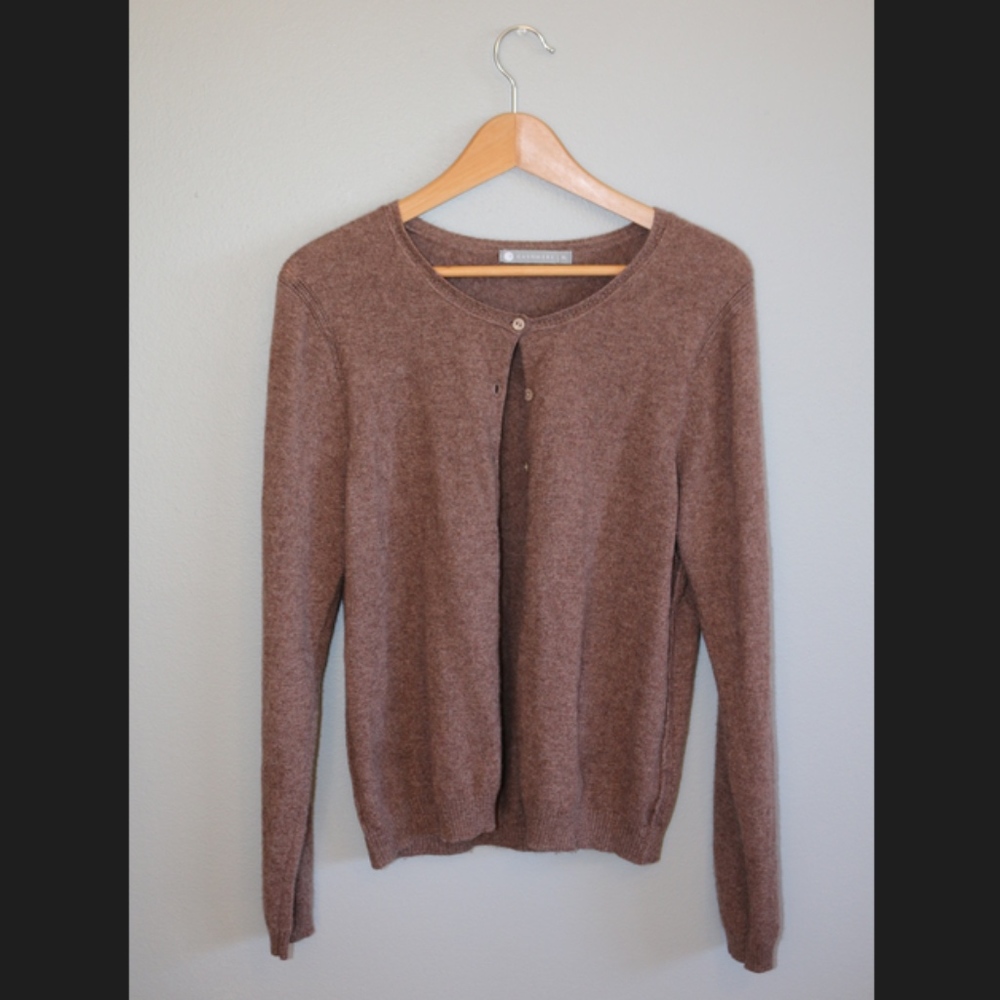 Brown Cashmere Cardigan